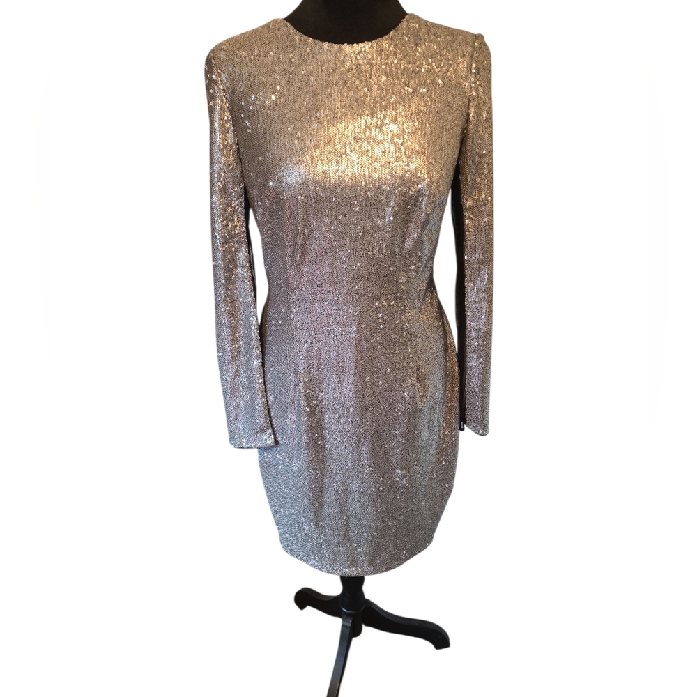 Gianni Bini Silver Sequin Dress